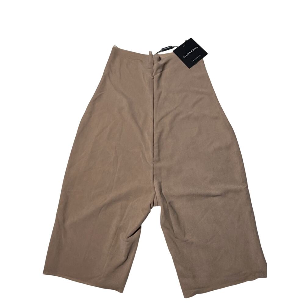JLUXLABEL Nina Mesh Double Lined Shorts Beige Size Mediu